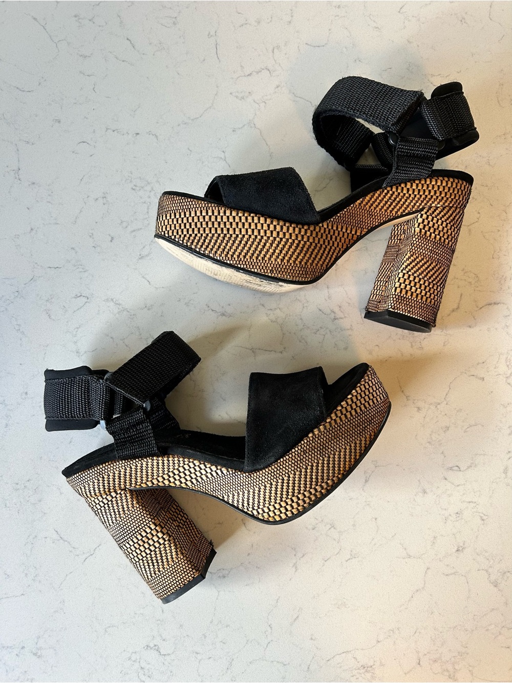 Free People Sport Society Suede Woven
Block Heel Platform Sandals - Picture 5 of 13